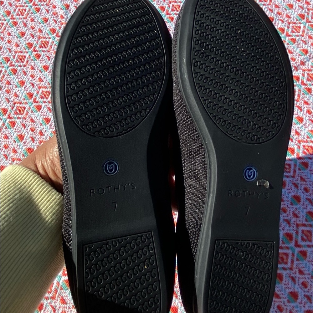 Rothy’s The Flat shoe nwot black - Picture 4 of 6